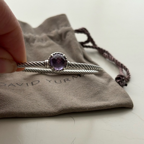 David Yurman Petite Chatelaine Bracelet, Sterling Silver -Amethyst,  3mm - Picture 2 of 6